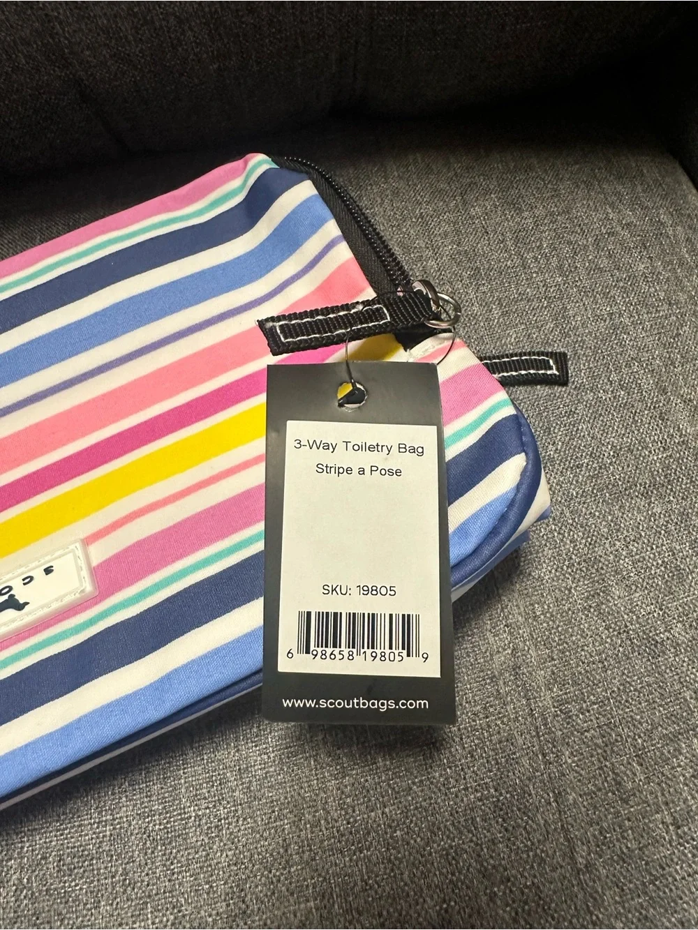 Scout 2-Way Toiletry Bag in Stripe a Pose